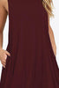 Full Size Round Neck Sleeveless Dress with Pockets