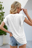 Flutter Sleeve Notched Neck Top