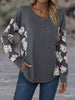 Floral Round Neck Dropped Shoulder T-Shirt