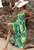 Botanical Print Halter Neck Dress