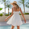 Ladies  Dress Summer Button High Waist  Dress - Verzatil 